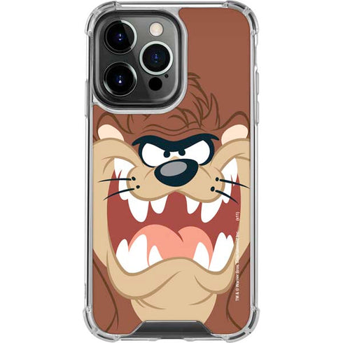 Looney Tunes Tasmanian Devil Up Close iPhone 16 Pro Clear Case